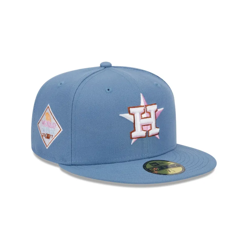 Houston Astros Color Pack Faded Blue 59FIFTY Fitted Hat sold by New Era