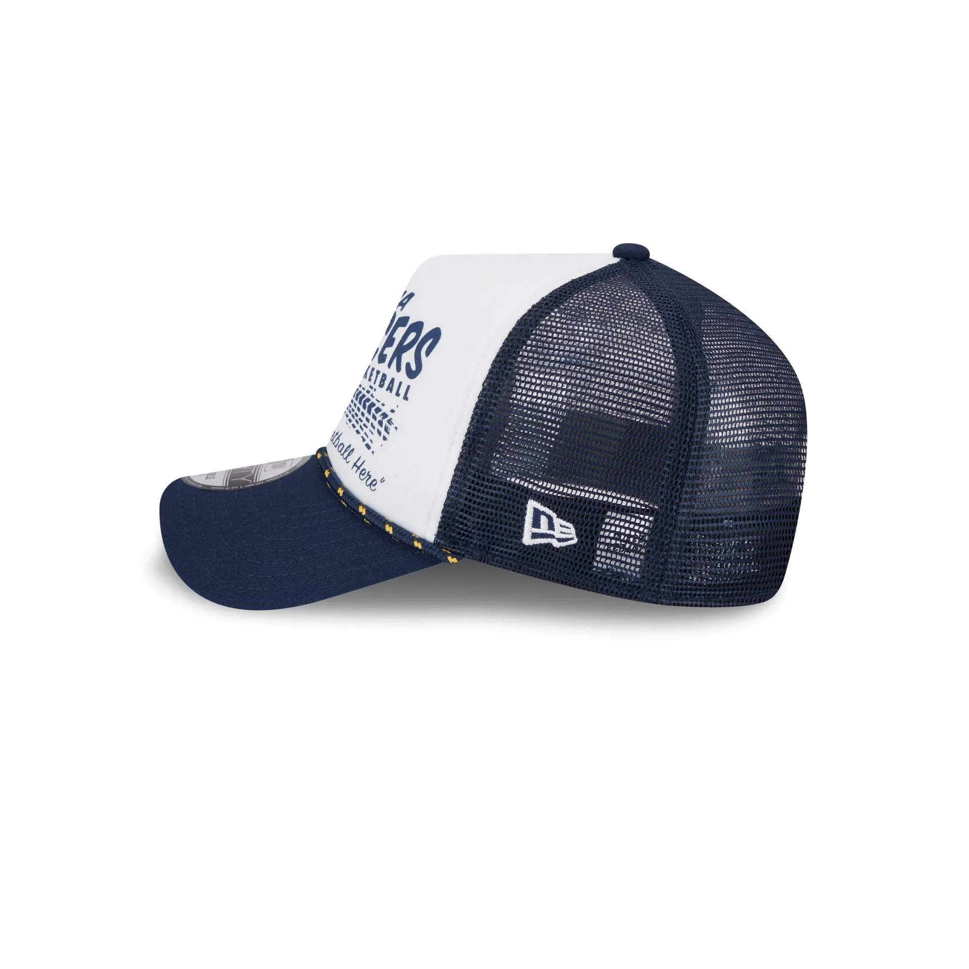 Indiana Pacers 2024 Rally Drive White 9FORTY A-Frame Trucker Hat sold by New Era product image thumbnail 4