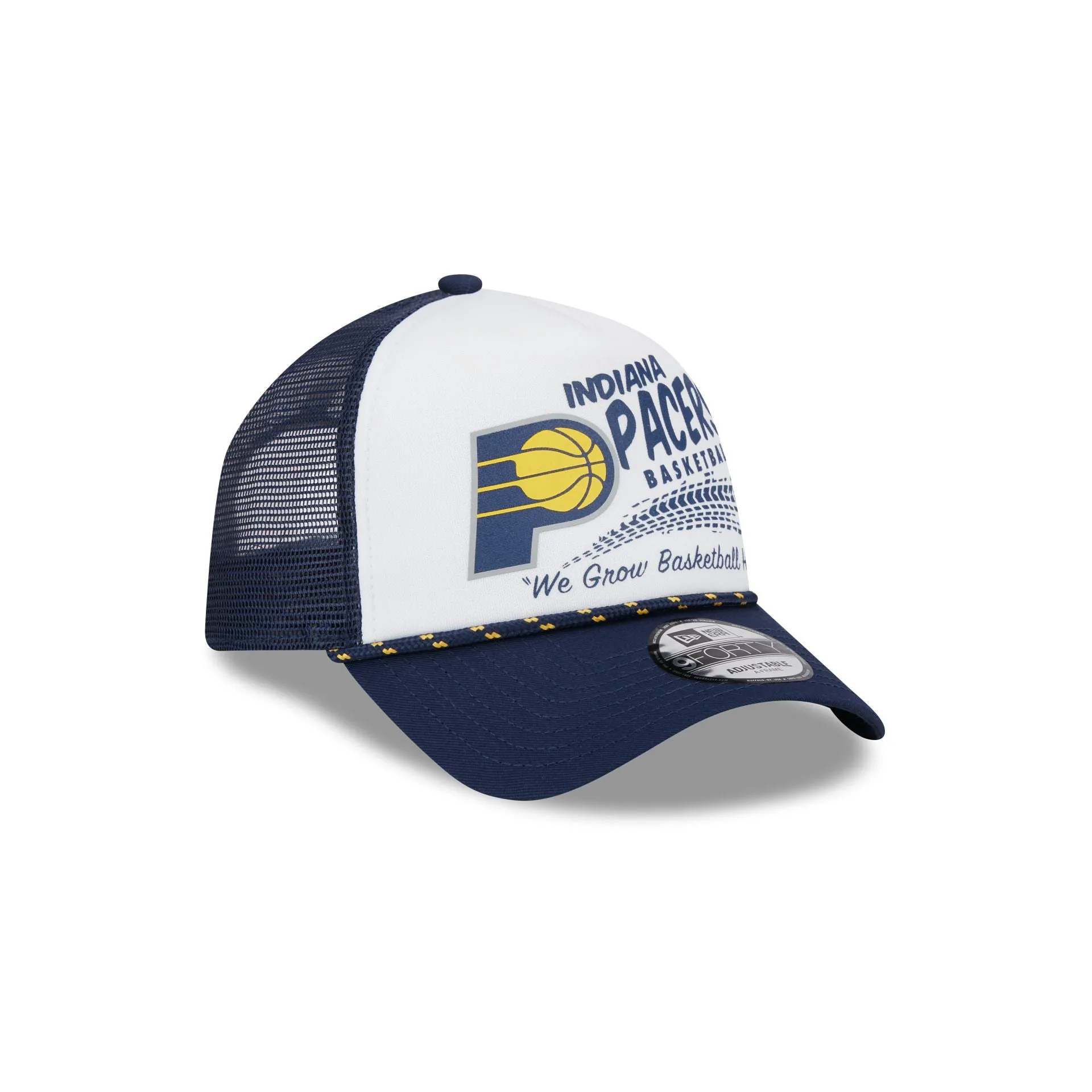 Indiana Pacers 2024 Rally Drive White 9FORTY A-Frame Trucker Hat sold by New Era product image thumbnail 3