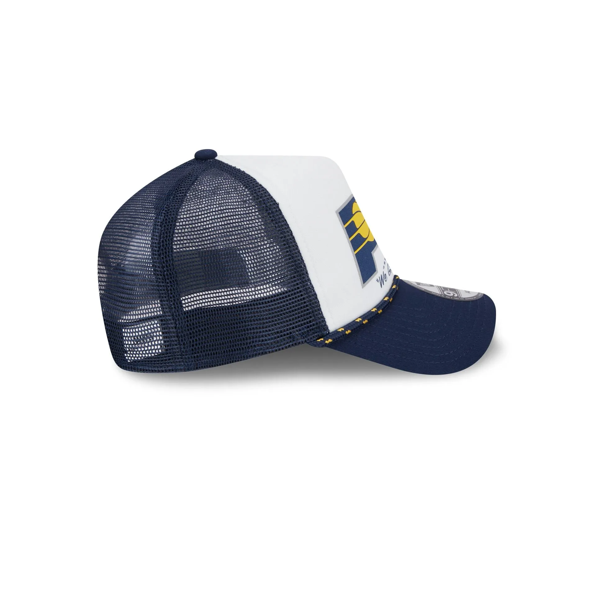 Indiana Pacers 2024 Rally Drive White 9FORTY A-Frame Trucker Hat sold by New Era product image thumbnail 5