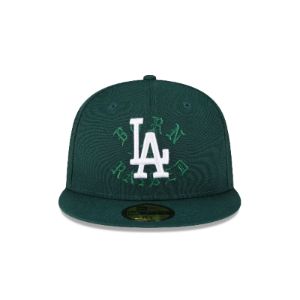 Born X Raised Los Angeles Dodgers 100 Anniversary Green 59FIFTY Fitted Hat sold by New Era