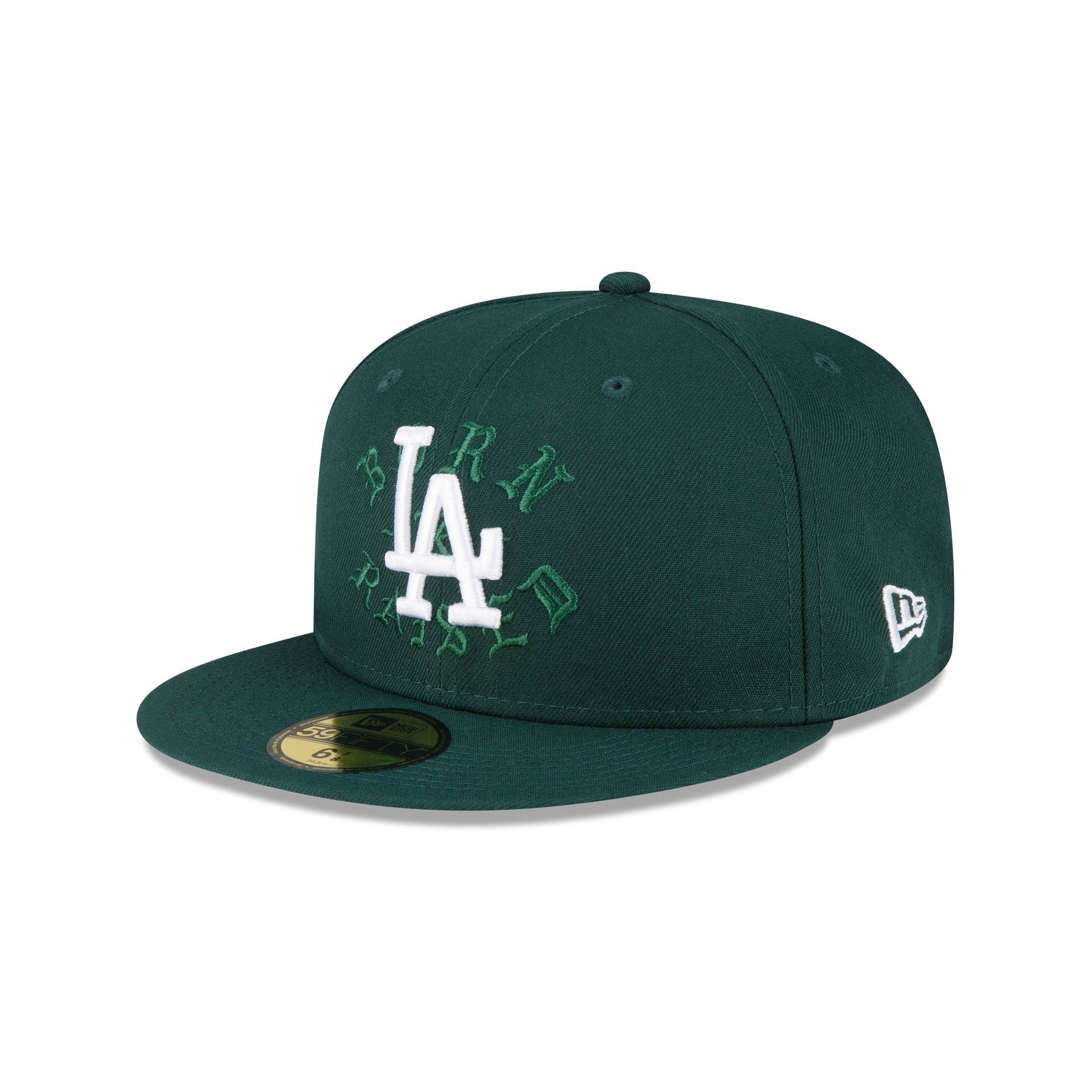 Born X Raised Los Angeles Dodgers 100 Anniversary Green 59FIFTY Fitted Hat sold by New Era product image thumbnail 3
