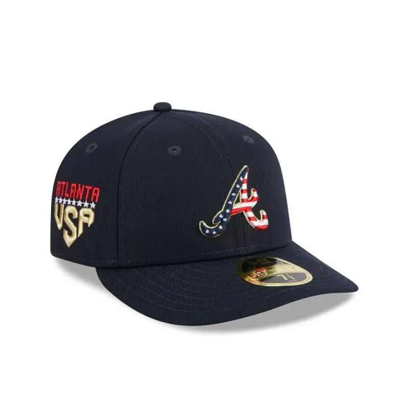 Atlanta Braves Independence Day 2023 Low Profile 59FIFTY Fitted Hat sold by New Era