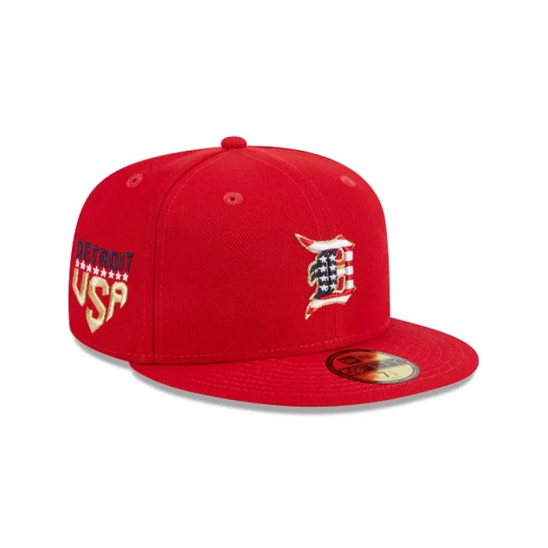 Detroit Tigers Independence Day 2023 59FIFTY Fitted Hat sold by New Era