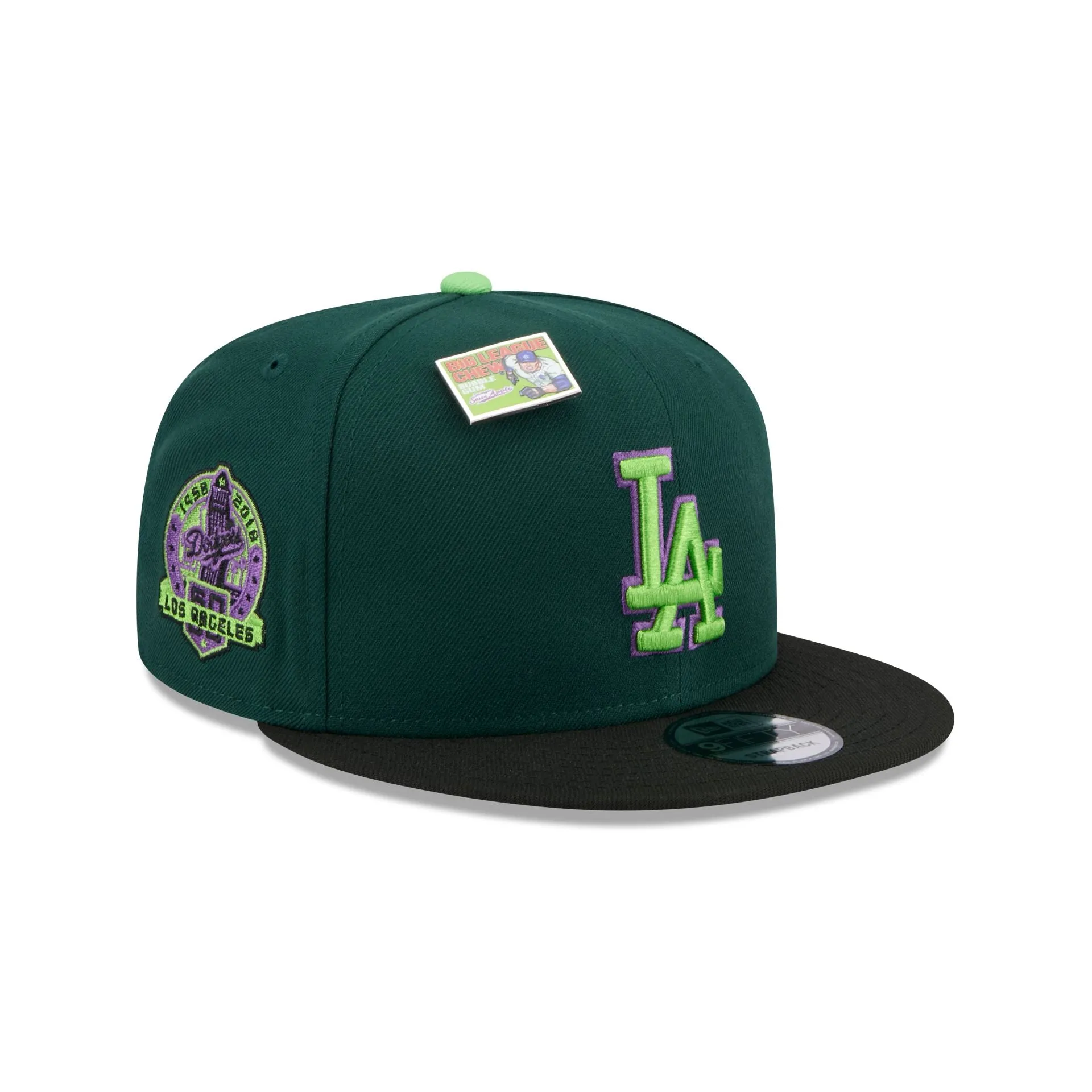 Big League Chew X Los Angeles Dodgers Sour Apple 9FIFTY Snapback Hat sold by New Era