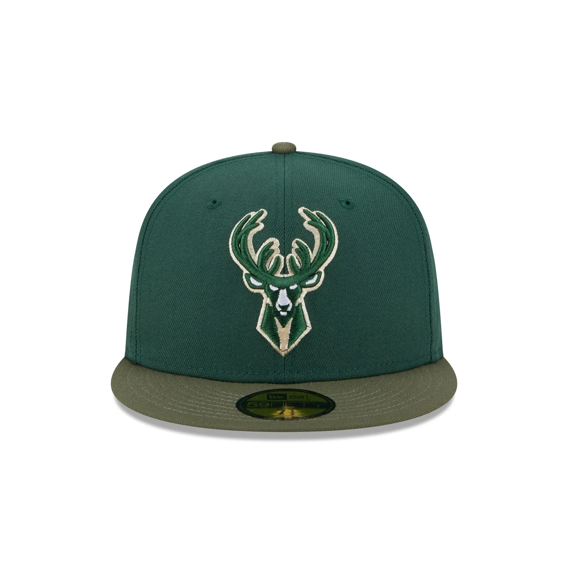 Milwaukee Bucks Olive Visor 59FIFTY Fitted Hat sold by New Era product image thumbnail 2