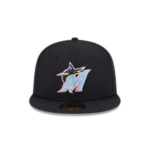 Miami Marlins Color Pack Black 59FIFTY Fitted Hat sold by New Era