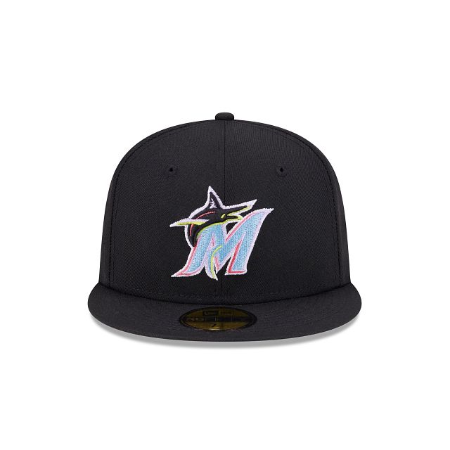Miami Marlins Color Pack Black 59FIFTY Fitted Hat sold by New Era product image thumbnail 2