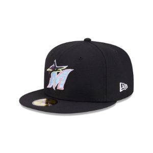 Miami Marlins Color Pack Black 59FIFTY Fitted Hat sold by New Era