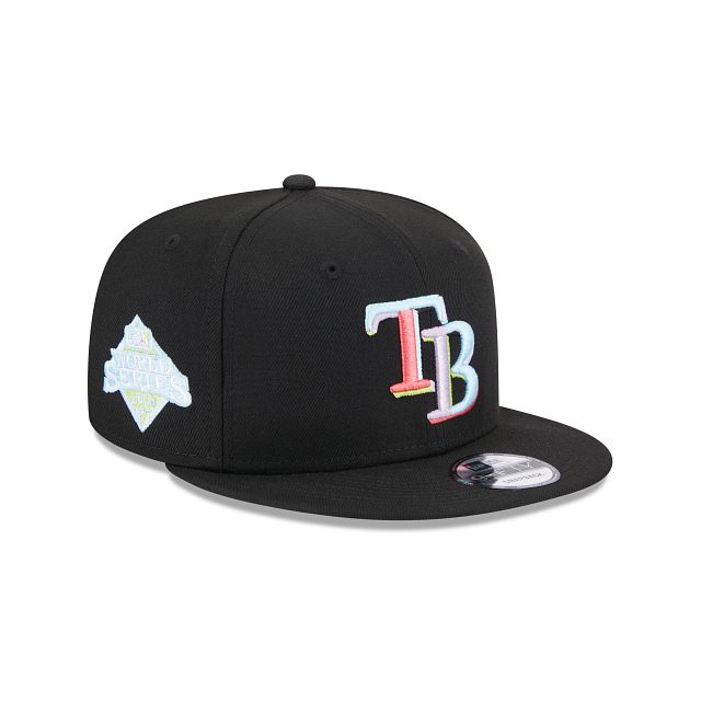 Tampa Bay Rays Color Pack Black 9FIFTY Snapback Hat sold by New Era