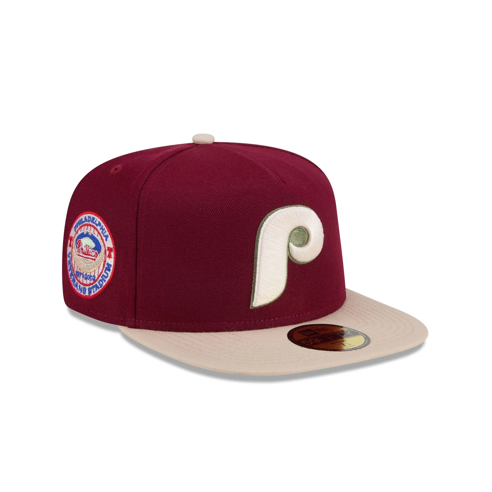 Philadelphia Phillies Canvas 59FIFTY A-Frame Fitted Hat sold by New Era