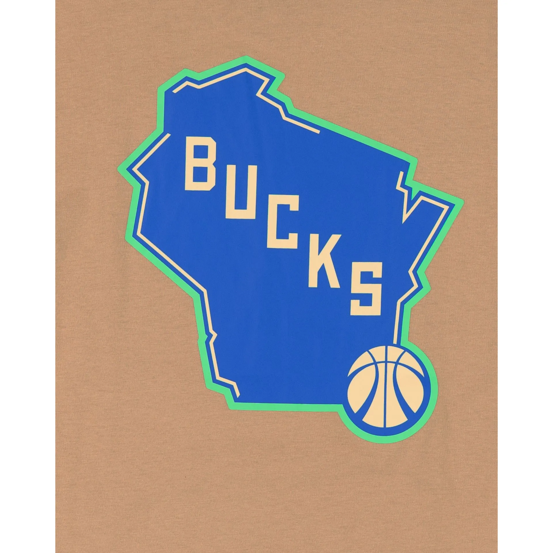 Milwaukee Bucks 2023 City Edition Tan T-Shirt sold by New Era product image thumbnail 5