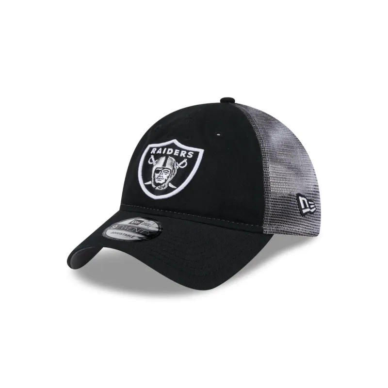 Las Vegas Raiders Slick 9TWENTY Trucker Hat sold by New Era