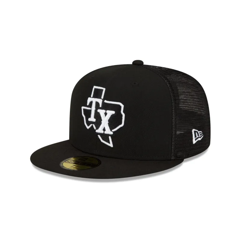 Texas Rangers 2023 Batting Practice Black 59FIFTY Fitted Hat sold by New Era