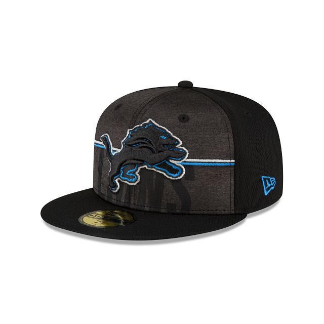 Detroit Lions 2023 Training Black 59FIFTY Fitted Hat sold by New Era