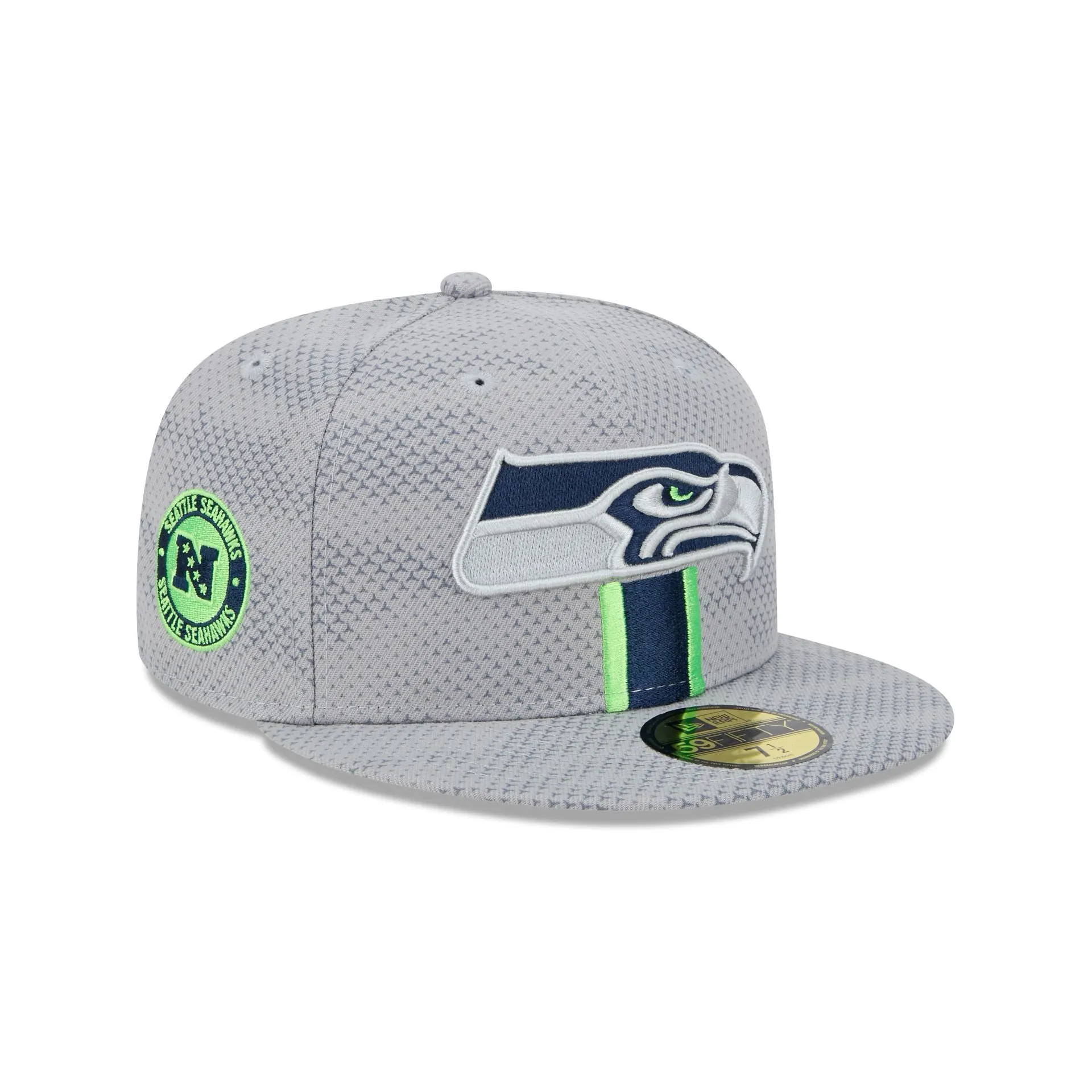 Seattle Seahawks 2024 Sideline Gray 59FIFTY Fitted Hat sold by New Era