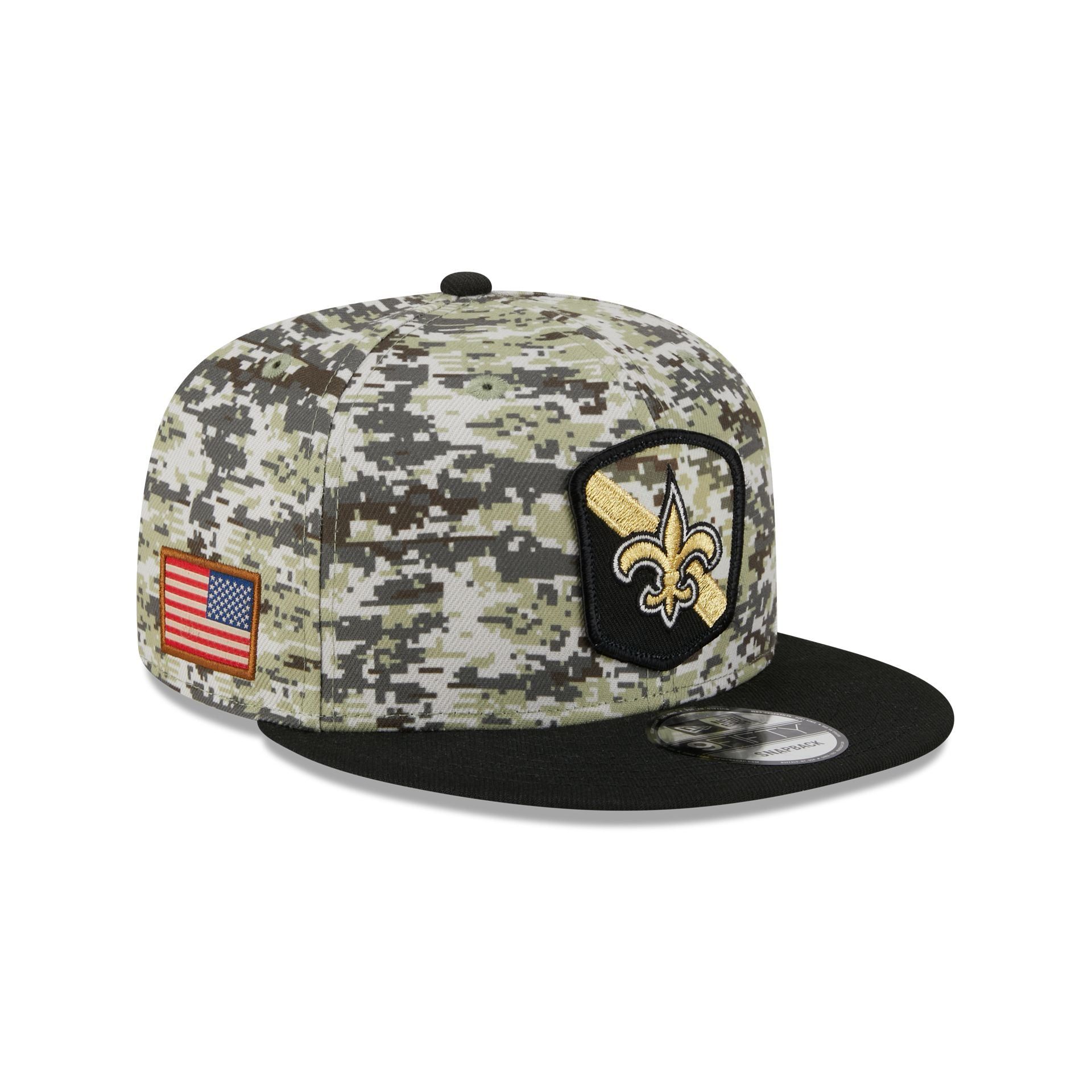 New Orleans Saints 2023 Salute to Service Camo 9FIFTY Snapback Hat sold by New Era