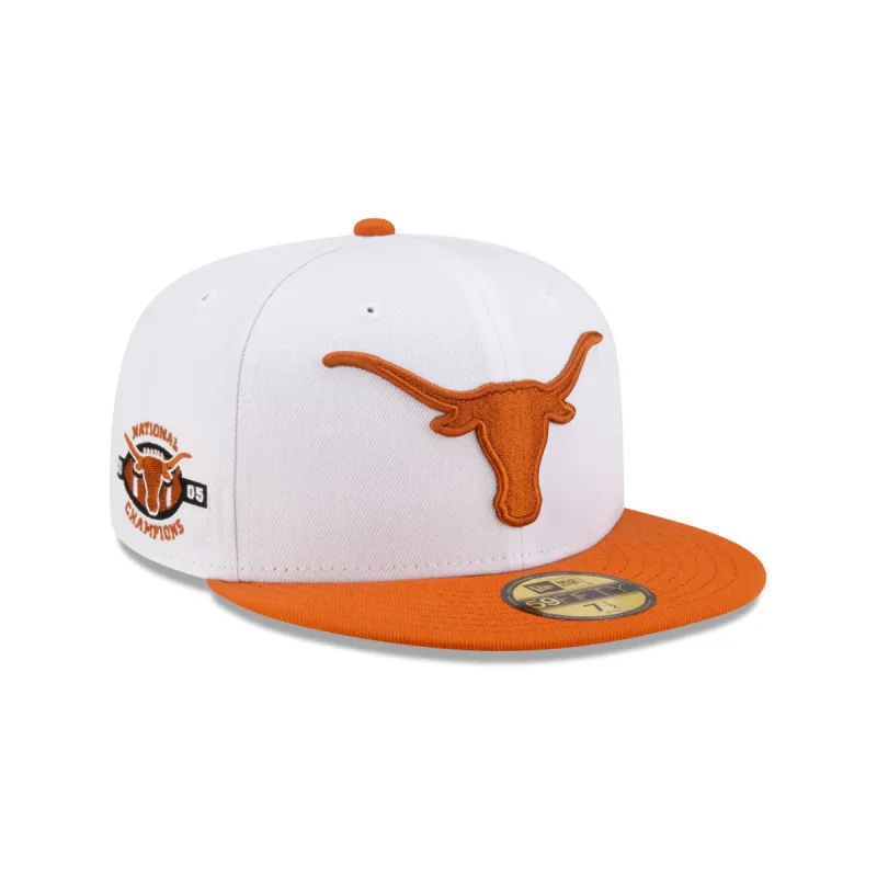 Texas Longhorns White 59FIFTY Fitted Hat sold by New Era