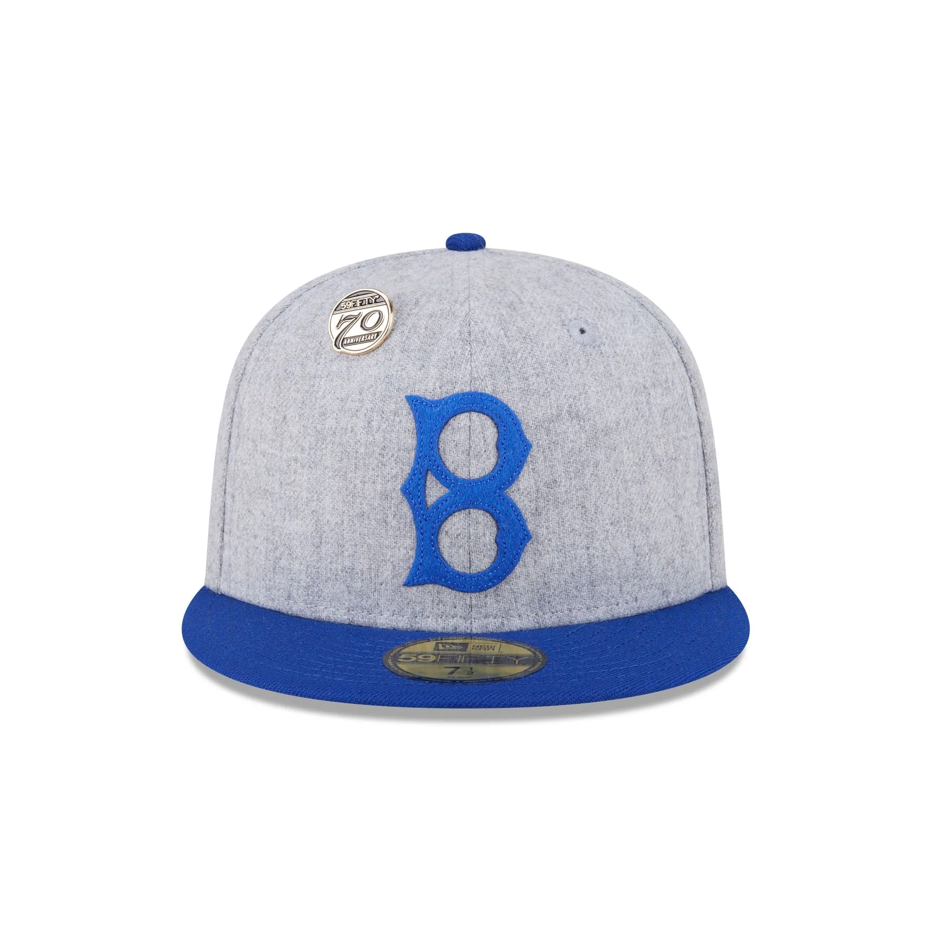 Brooklyn Dodgers 70th Anniversary Gray 59FIFTY Fitted Hat sold by New Era product image thumbnail 2