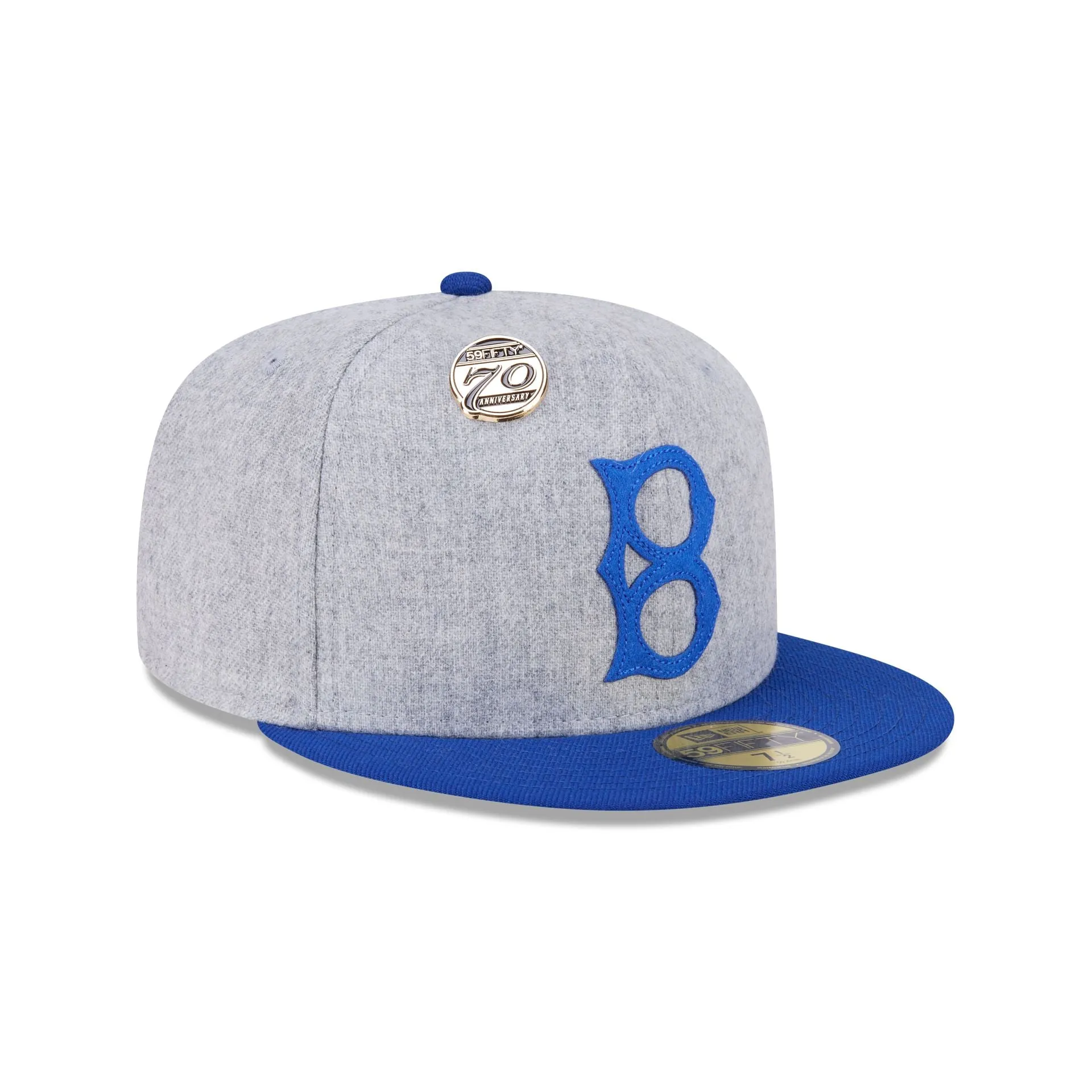 Brooklyn Dodgers 70th Anniversary Gray 59FIFTY Fitted Hat sold by New Era product image thumbnail 3