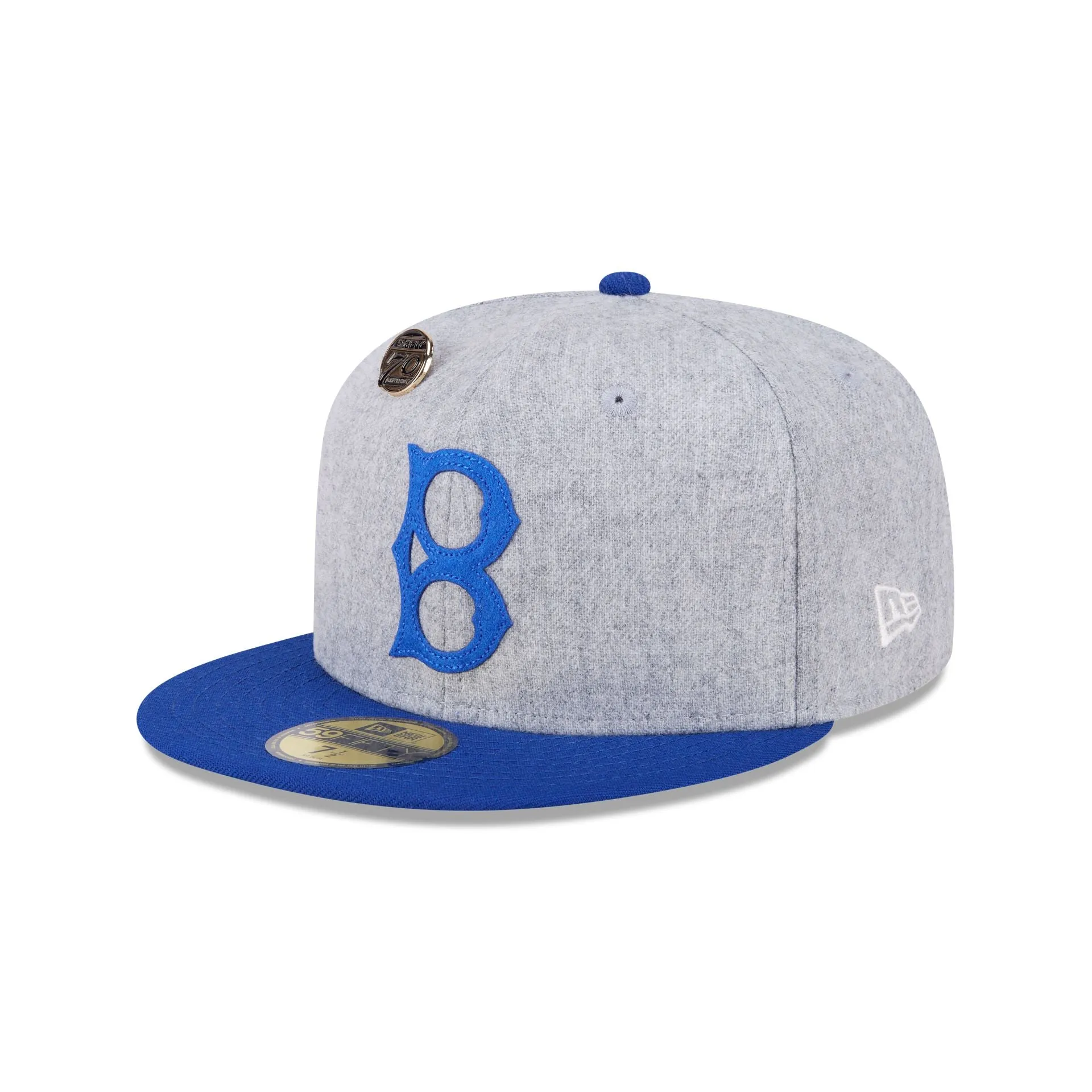 Brooklyn Dodgers 70th Anniversary Gray 59FIFTY Fitted Hat sold by New Era