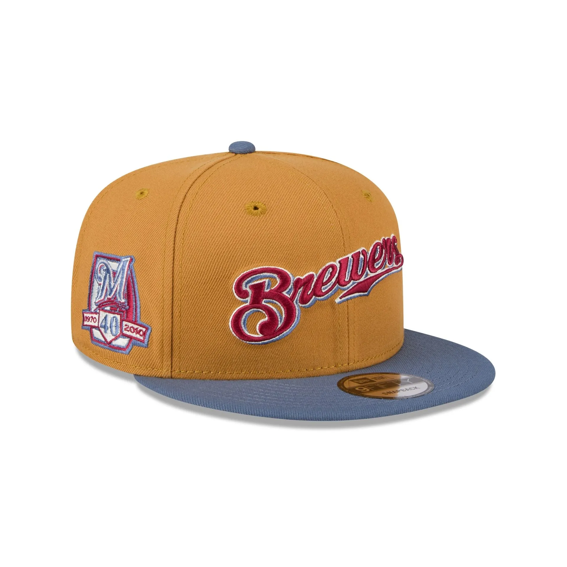 Milwaukee Brewers Panama Tan 9FIFTY Snapback Hat sold by New Era