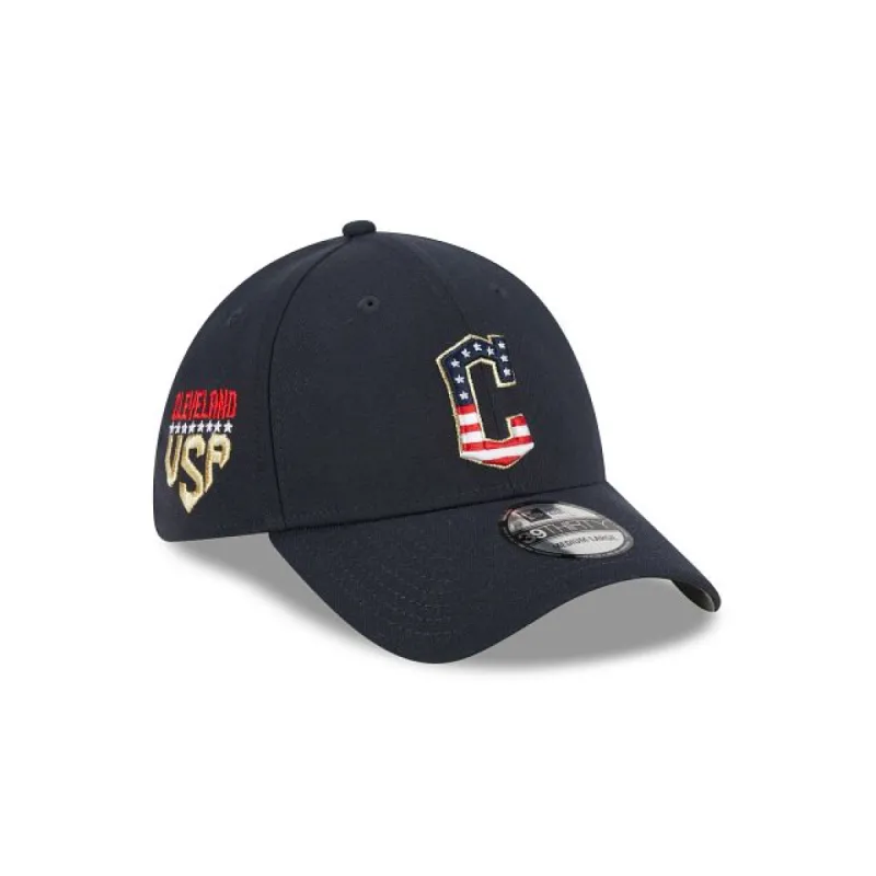 Cleveland Guardians Independence Day 2023 39THIRTY Stretch Fit Hat sold by New Era