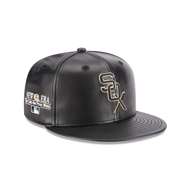 Chicago White Sox Leather 59FIFTY Fitted Hat sold by New Era