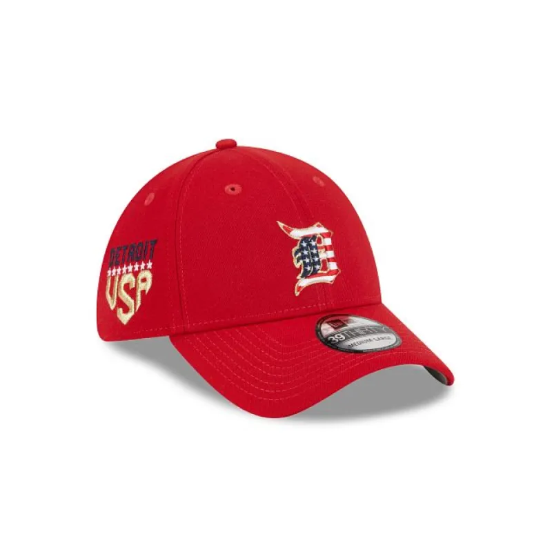 Detroit Tigers Independence Day 2023 39THIRTY Stretch Fit Hat sold by New Era
