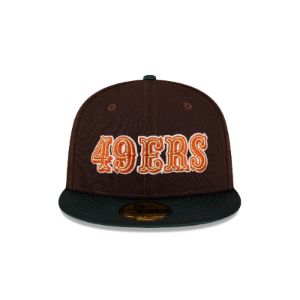 Just Caps Green Satin San Francisco 49ers 59FIFTY Fitted Hat sold by New Era