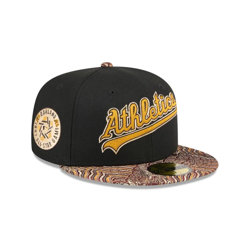 Just Caps Jacquard Visor Oakland Athletics 59FIFTY Fitted Hat sold by New Era