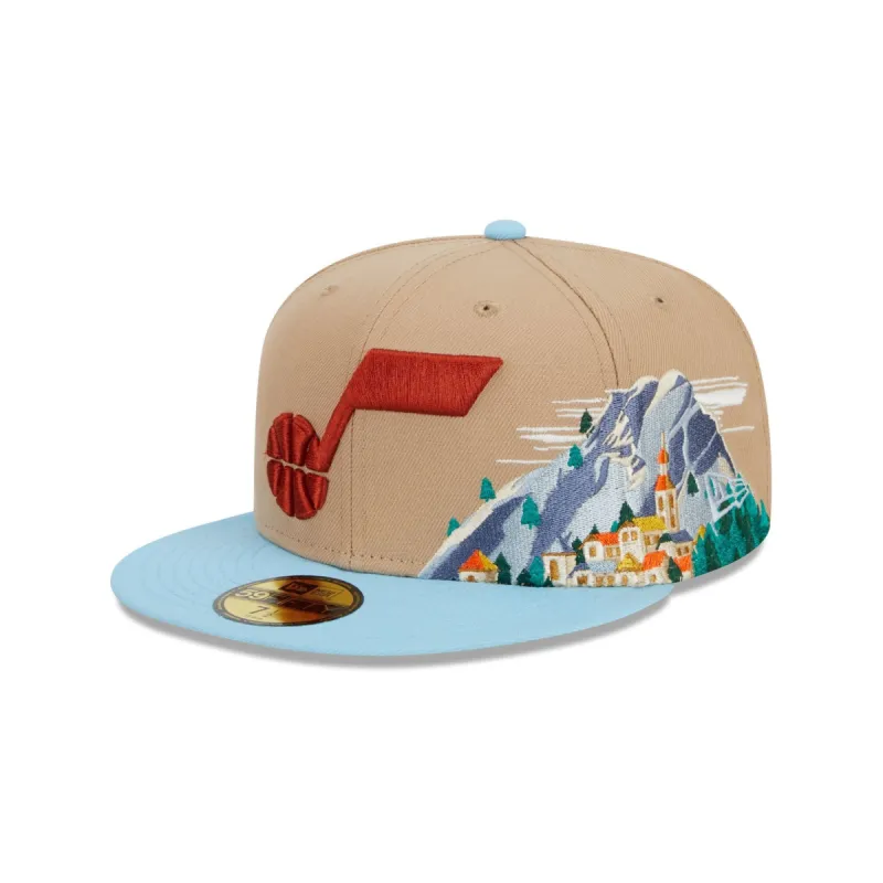 Utah Jazz Snowcapped 59FIFTY Fitted Hat sold by New Era