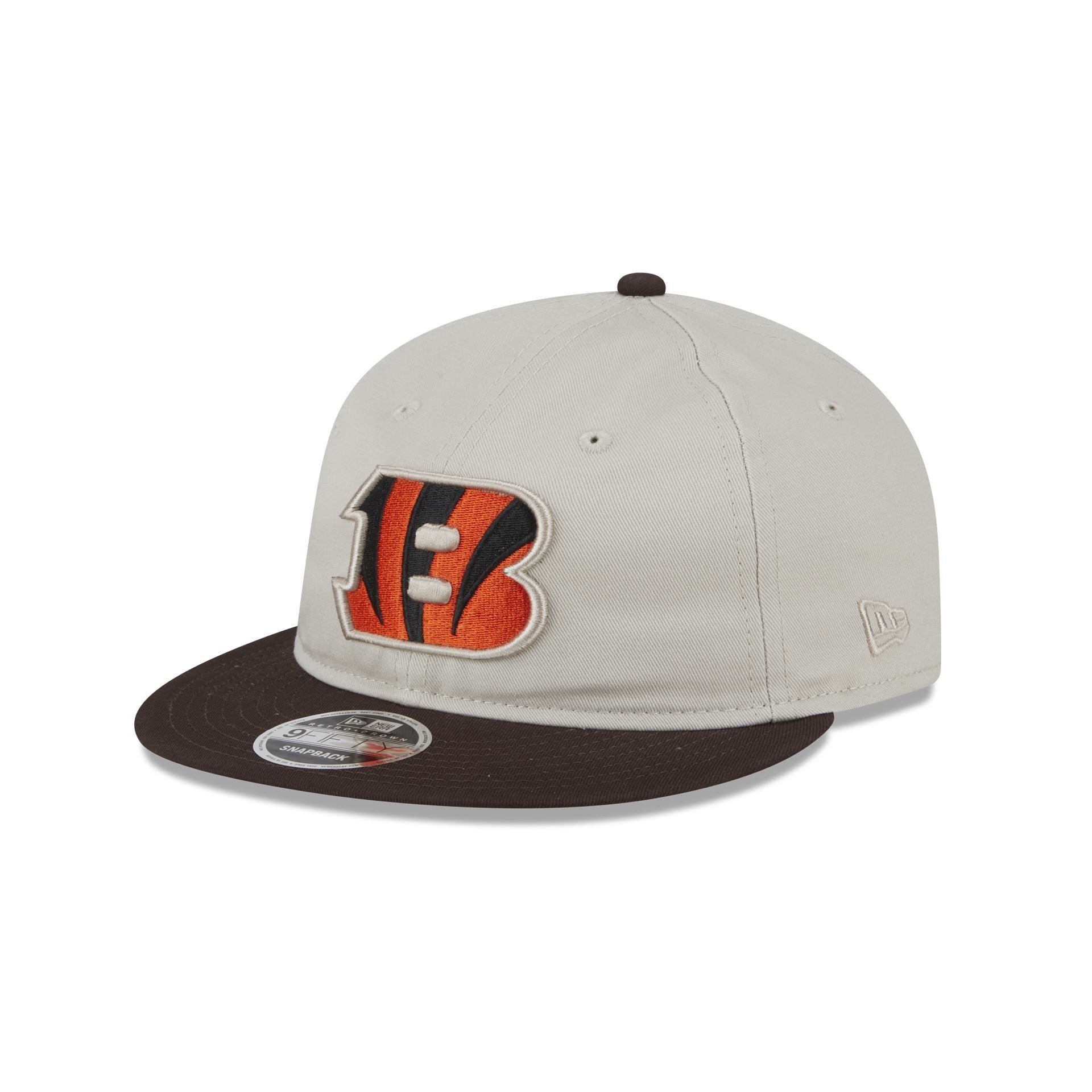 Cincinnati Bengals Two Tone Taupe Retro Crown 9FIFTY Snapback Hat sold by New Era