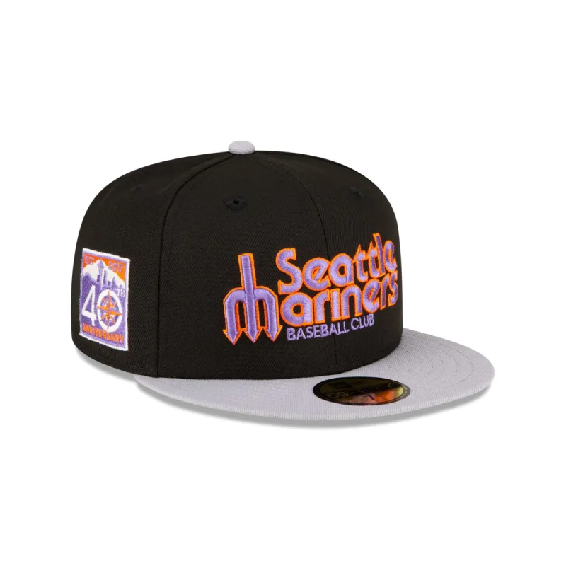 Just Caps Ghost Night Seattle Mariners 59FIFTY Fitted Hat sold by New Era