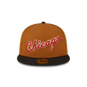 Just Caps Chestnut Chicago Bulls 59FIFTY Fitted Hat sold by New Era