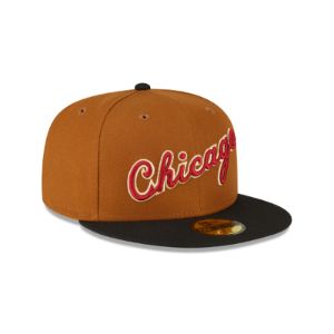 Just Caps Chestnut Chicago Bulls 59FIFTY Fitted Hat sold by New Era
