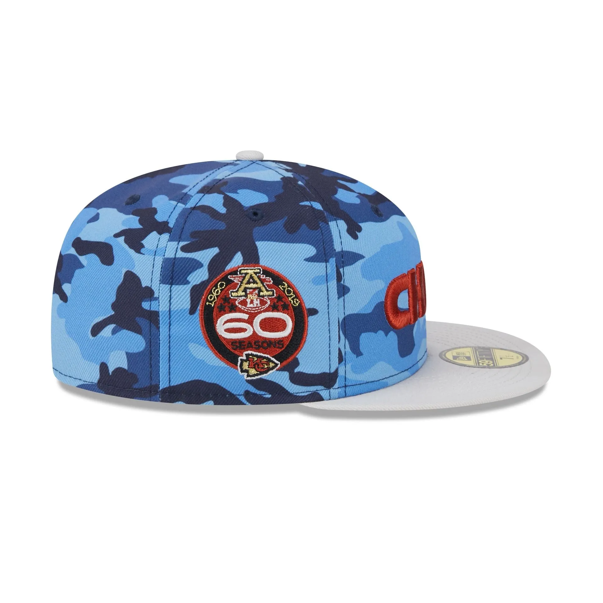 Kansas City Chiefs Blue Camo 59FIFTY Fitted Hat sold by New Era product image thumbnail 4