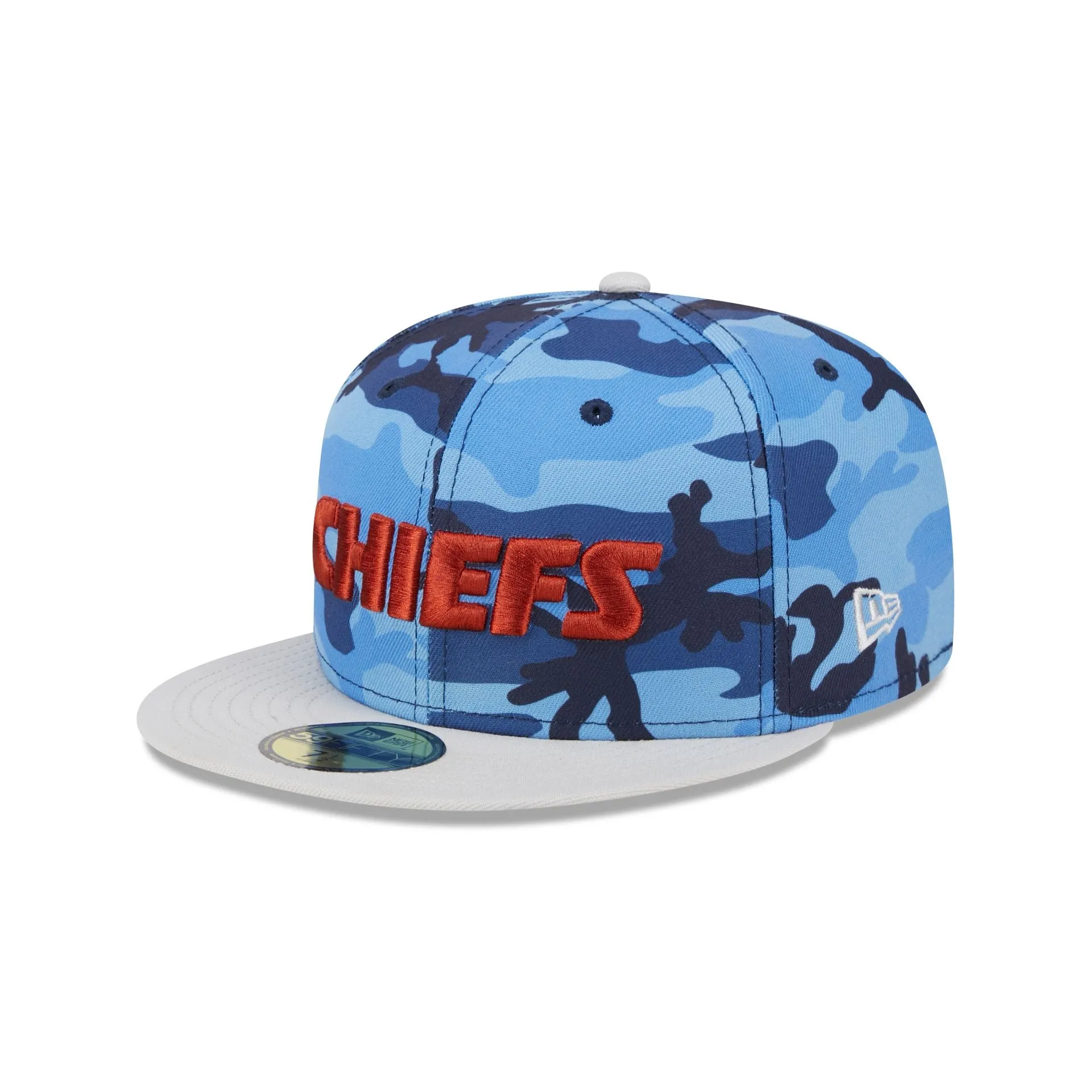 Kansas City Chiefs Blue Camo 59FIFTY Fitted Hat sold by New Era product image thumbnail 3