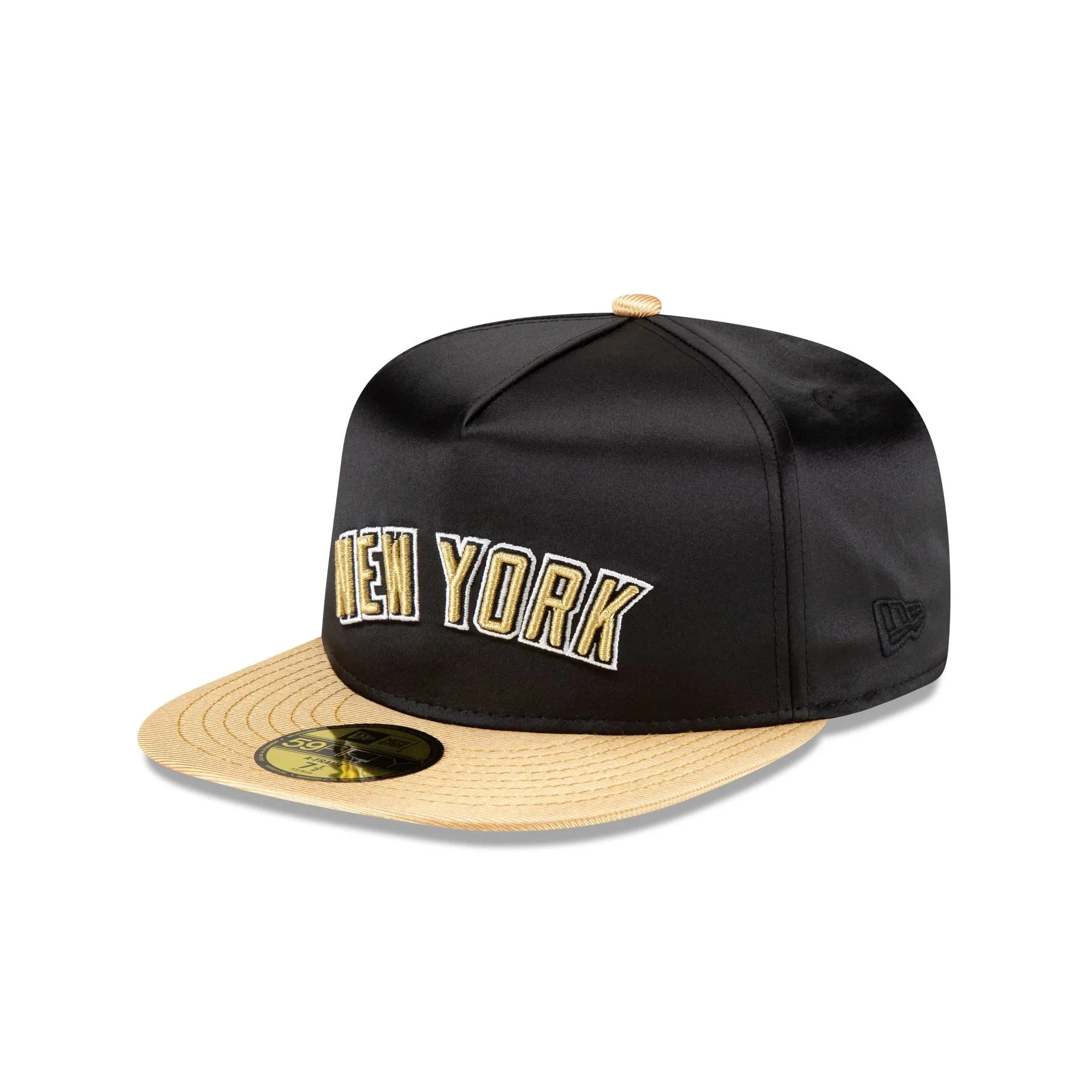 New York Mets Metallic Gold 59FIFTY A-Frame Fitted Hat sold by New Era product image thumbnail 3