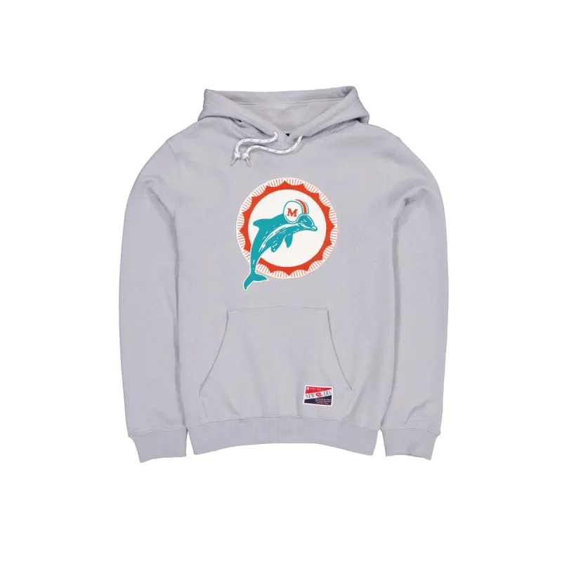Miami Dolphins Throwback Gray Hoodie sold by New Era