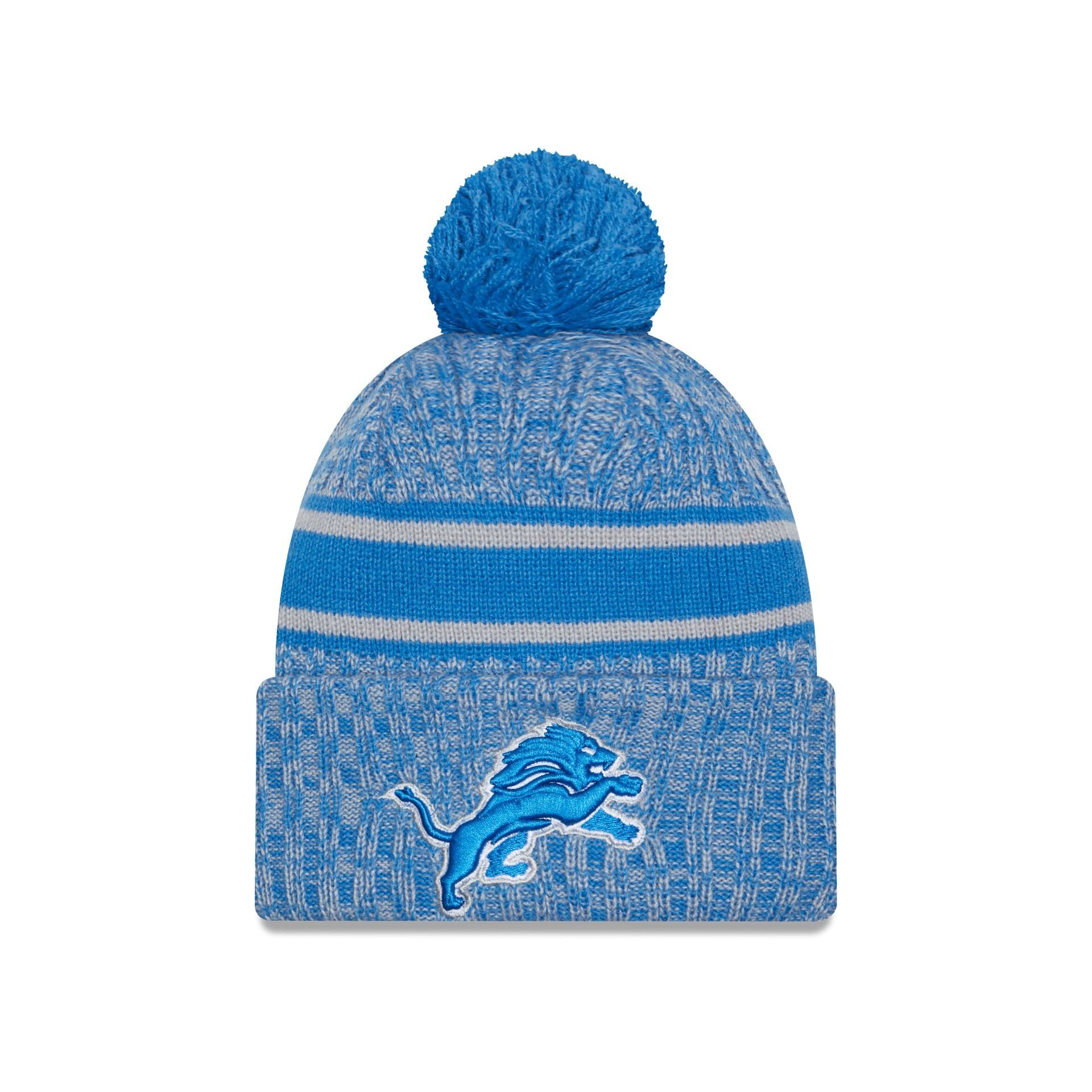 Detroit Lions 2023 Cold Weather Pom Knit sold by New Era
