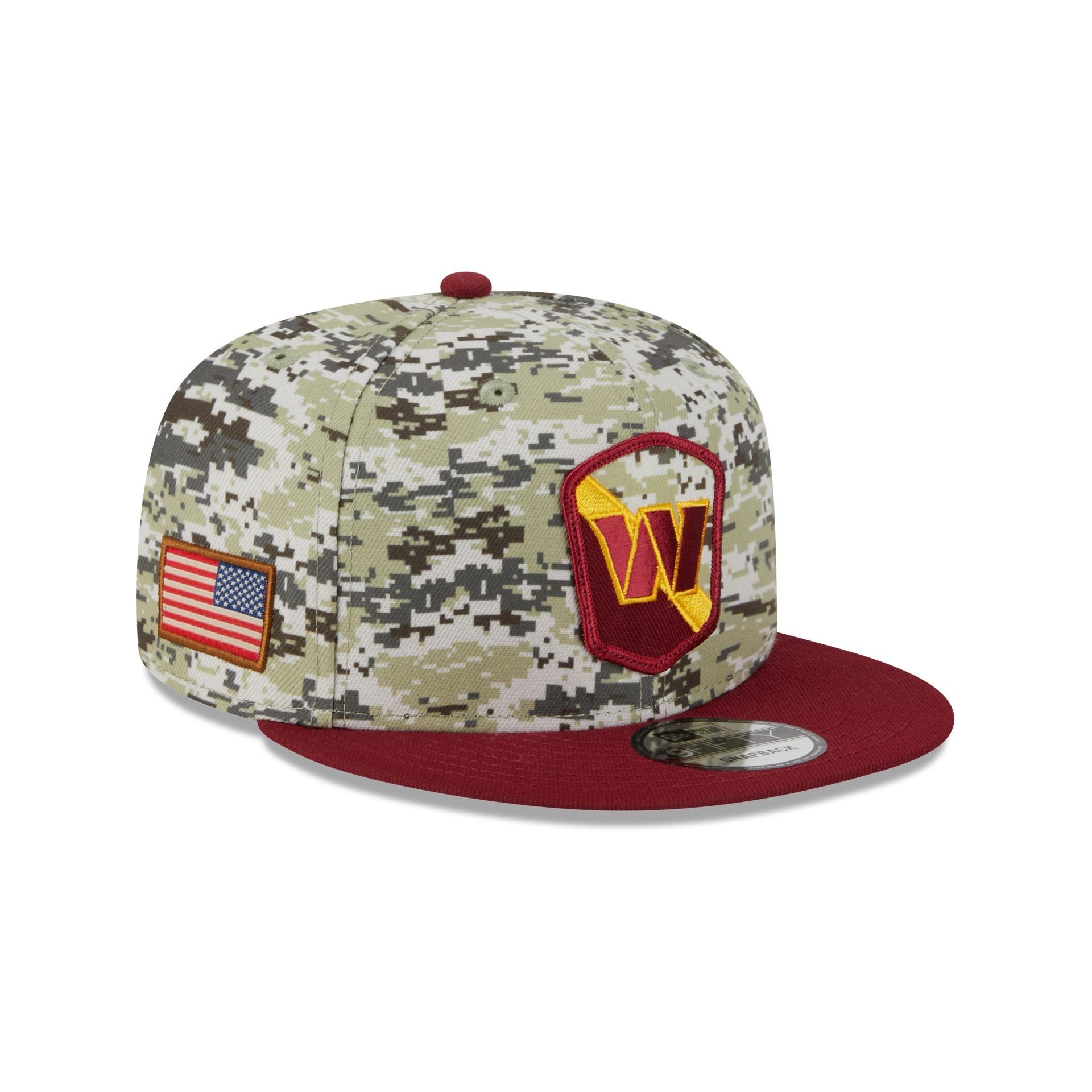 Washington Commanders 2023 Salute to Service Camo 9FIFTY Snapback Hat sold by New Era