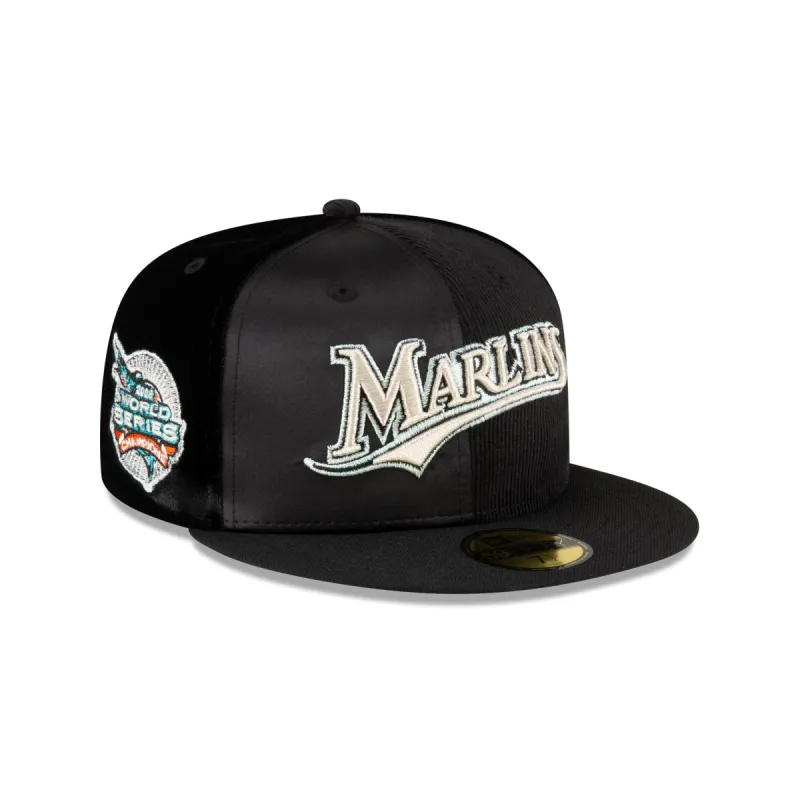 Just Caps Tri-Panel Miami Marlins 59FIFTY Fitted Hat sold by New Era