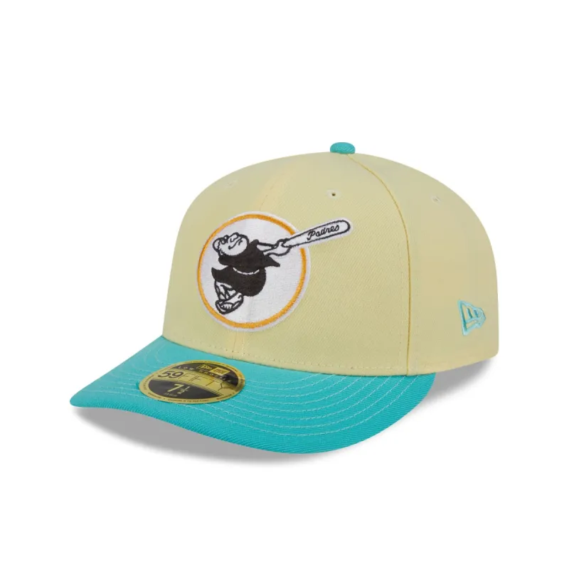 San Diego Padres Soft Yellow Low Profile 59FIFTY Fitted Hat sold by New Era