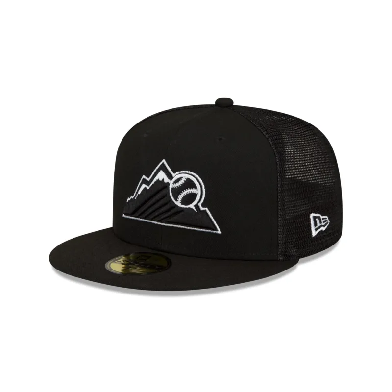 Colorado Rockies 2023 Batting Practice Black 59FIFTY Fitted Hat sold by New Era