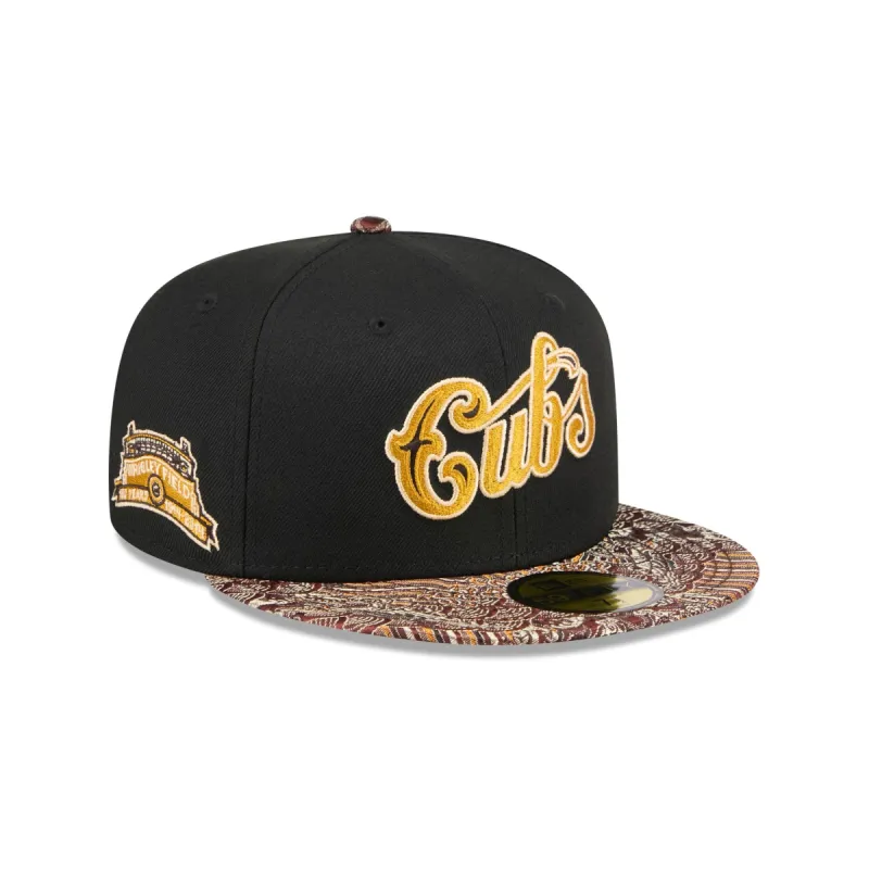 Just Caps Jacquard Visor Chicago Cubs 59FIFTY Fitted Hat sold by New Era