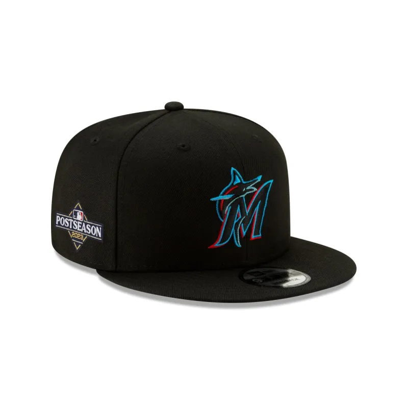 Miami Marlins 2023 Post Season Side Patch 9FIFTY Snapback Hat sold by New Era