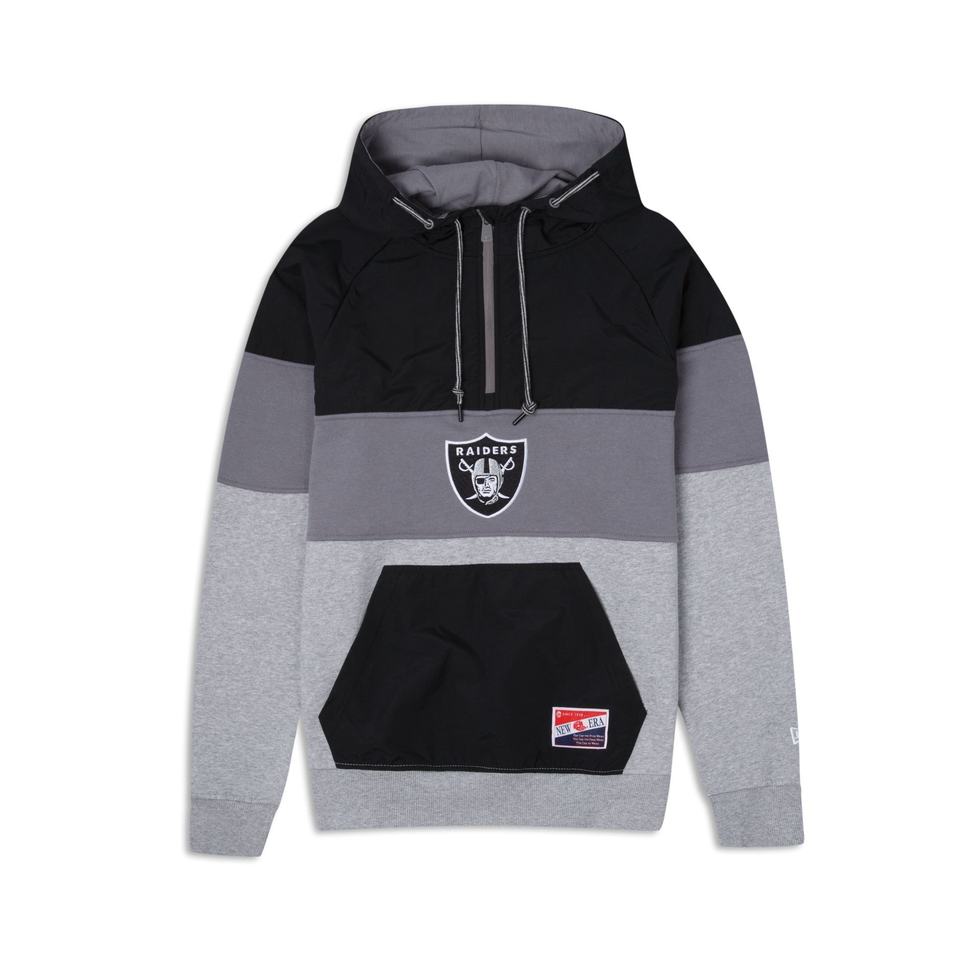 Las Vegas Raiders Throwback Quarter Zip Hoodie sold by New Era