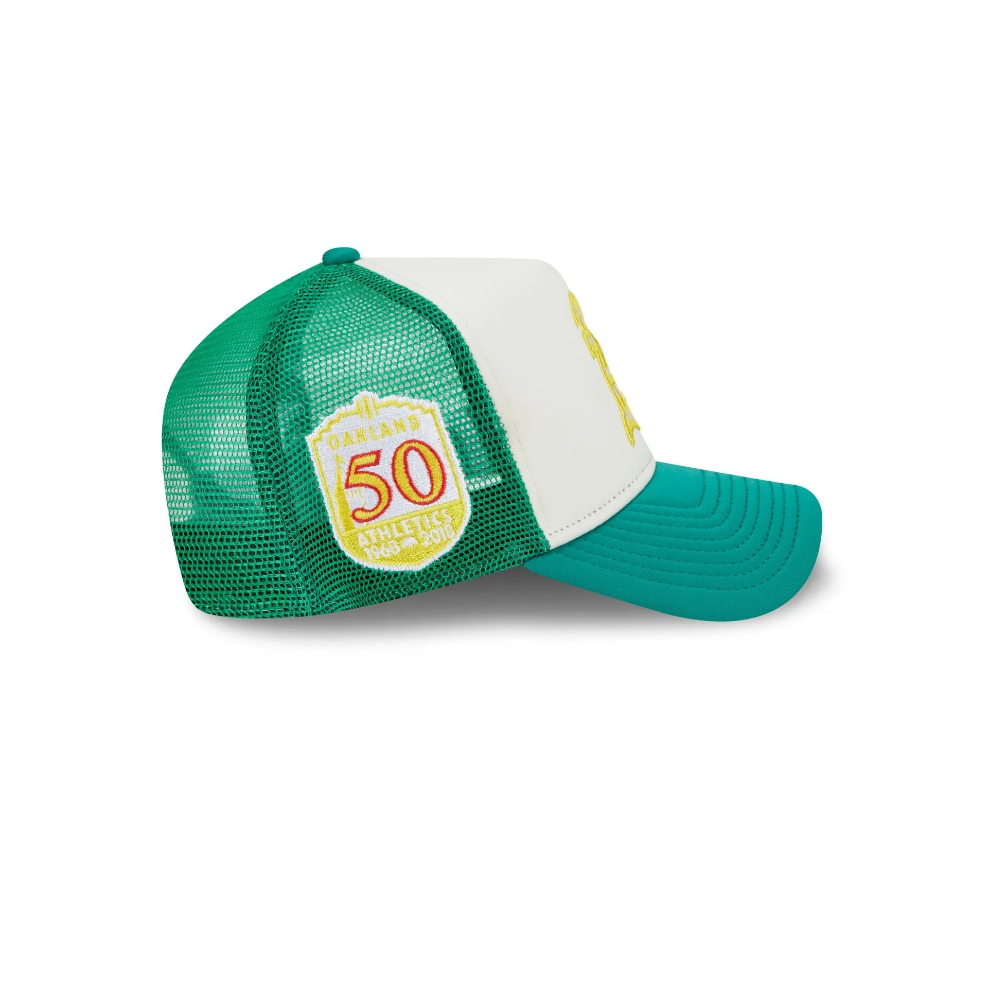 Oakland Athletics Checkered Flag 9FORTY A-Frame Trucker Hat sold by New Era product image thumbnail 4