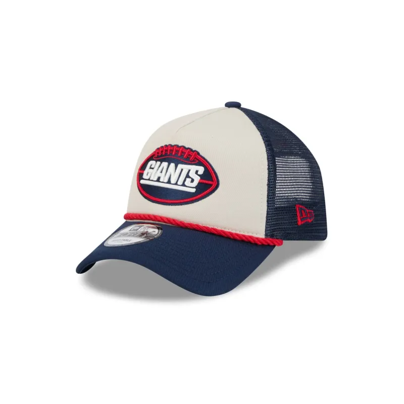 New York Giants 2024 Historic Sideline 9FORTY A-Frame Snapback Hat sold by New Era